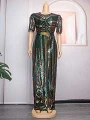Dubai Turkey Clothes For Women Wedding Party Luxury Sequin Dresses 2025 Robe Africaine Femme Ankara Ladies Outfits Birthday Gown