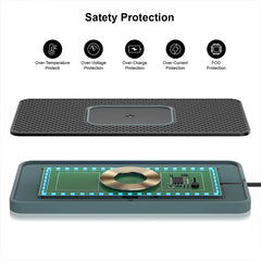 Brorikoy 15W Qi Wireless Car Charger Silicone Pad