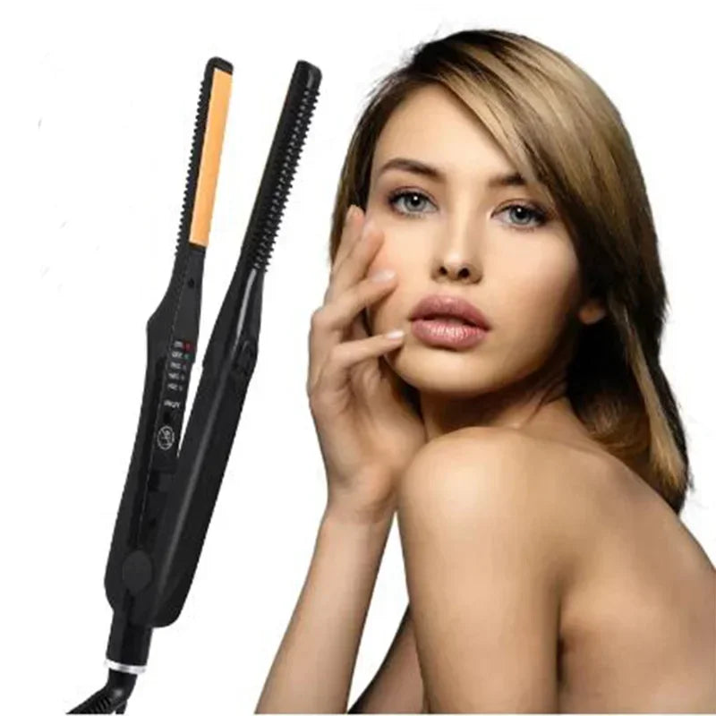 Showlu Smart General mini hair straightener with sleek design and ceramic plates, ideal for quick styling and travel.