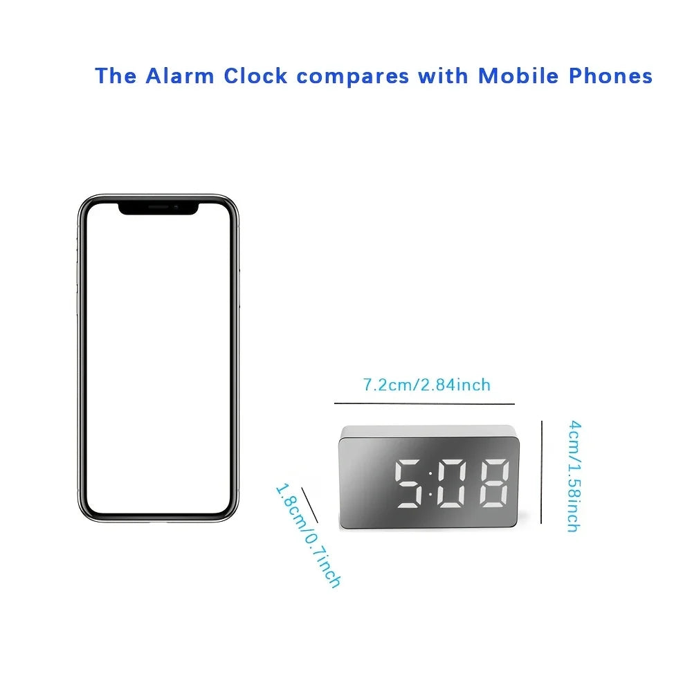 Showlu Smart General LED alarm clock displaying time with digital screen and sleek black design.