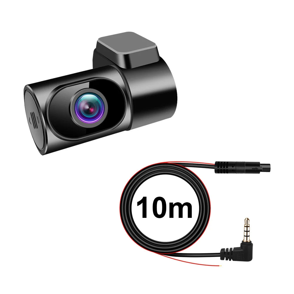 Showlu Smart General 360° rotating dash cam mounted on a vehicle windshield, capturing wide-angle road footage.