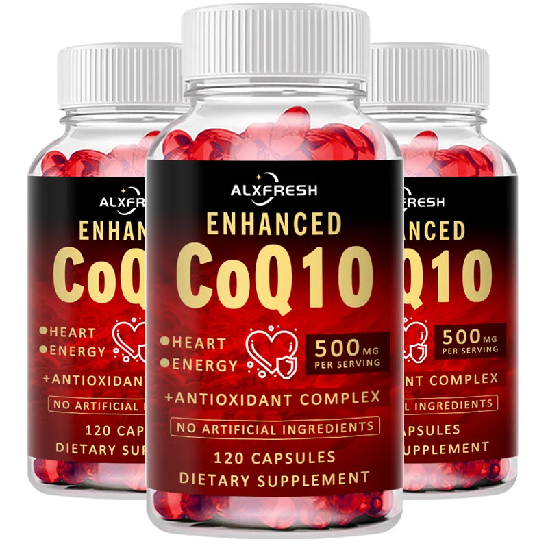 COQ10 Capsules For Improve Heart Brain Nerve Cell Mitochondria Sperm Motility Egg Quality Relieve fatigue Lower Blood Pressure