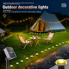 Solar LED Garden Pathway Lights 8 Mode Outdoor