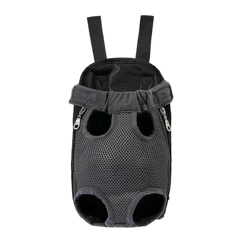 Showlu adjustable mesh pet carrier backpack with breathable design for cats and small dogs, featuring a secure, comfortable fit.