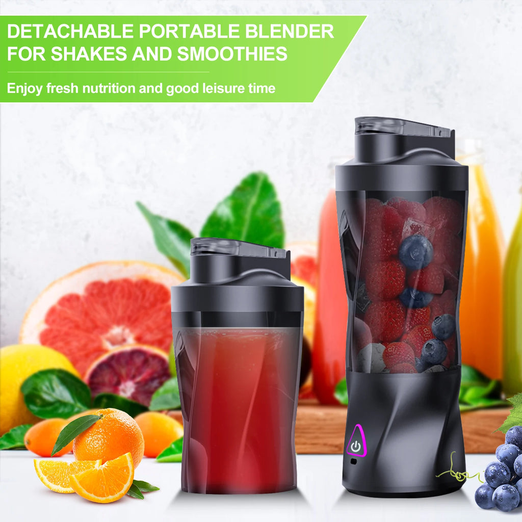 Showlu Smart Portable Electric Juicer Blender with 700ml capacity and 360W motor, featuring sleek design and compact size.