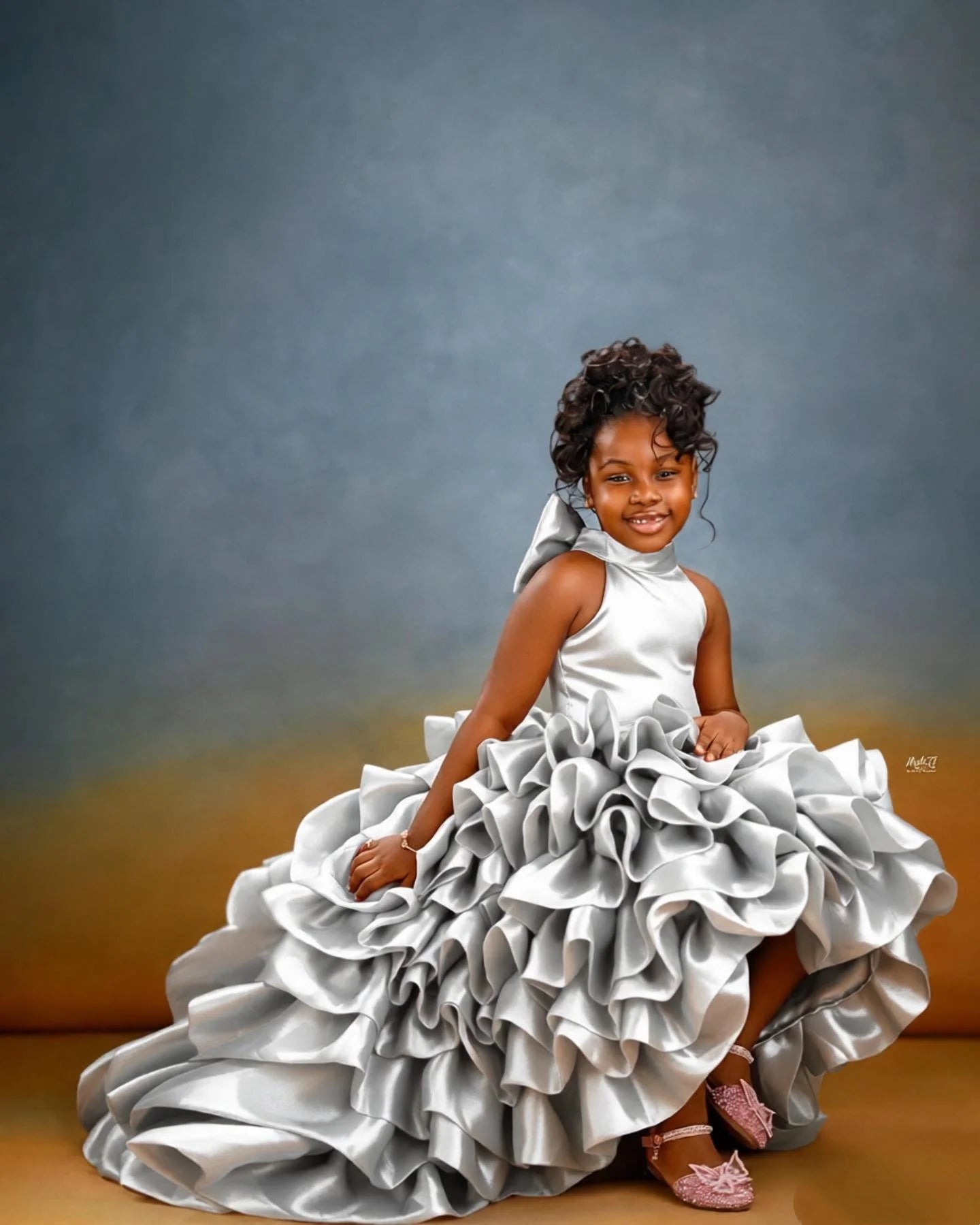 Pink High Low Flower Girl Dresses For Wedding Toddler Ruffles Birthday Party Photo Shoot Ball Gown Customized
