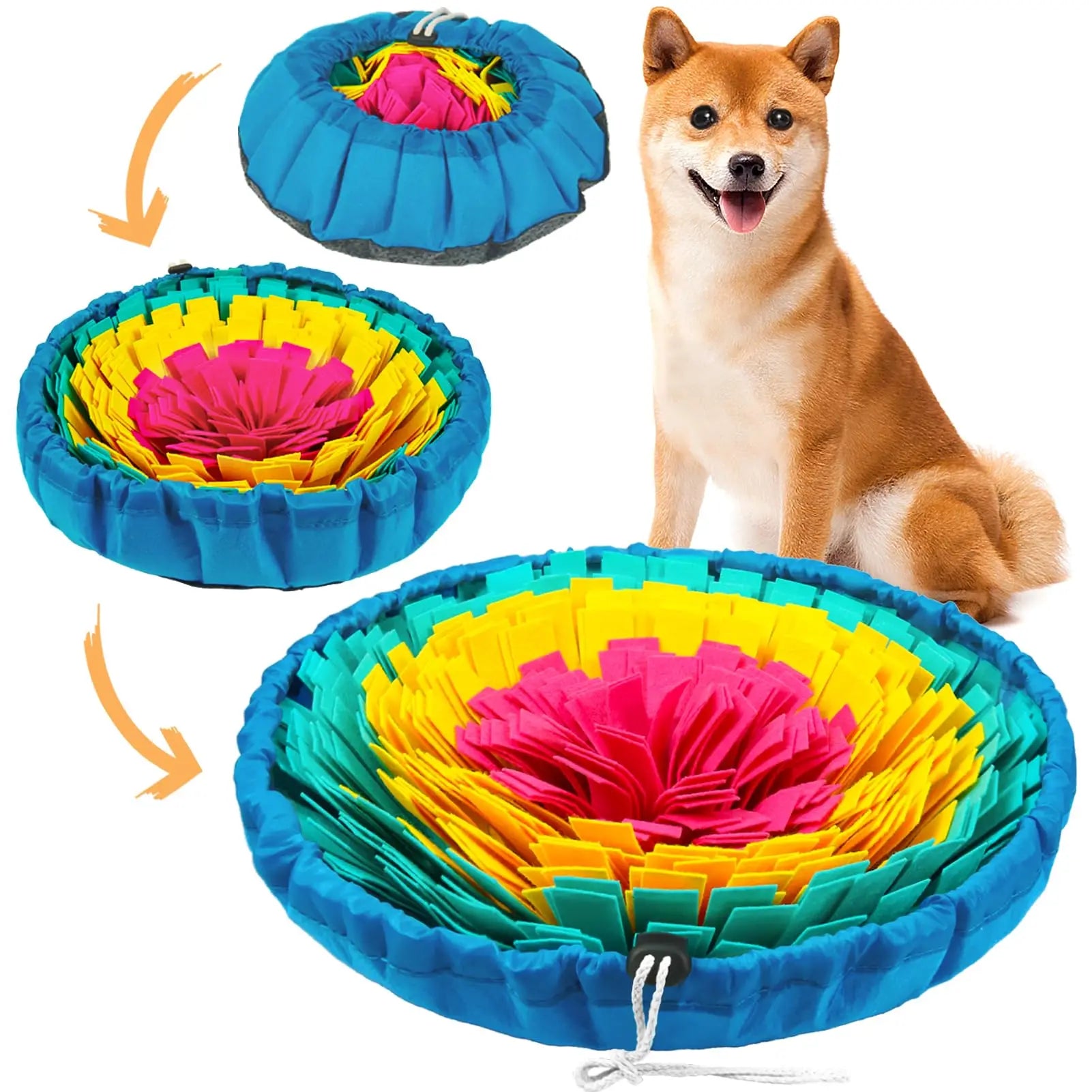Vivifying Snuffle Mat for Dogs by Showlu Fashion Store, adjustable nosework enrichment toy for small to large dogs, interactive dog toy