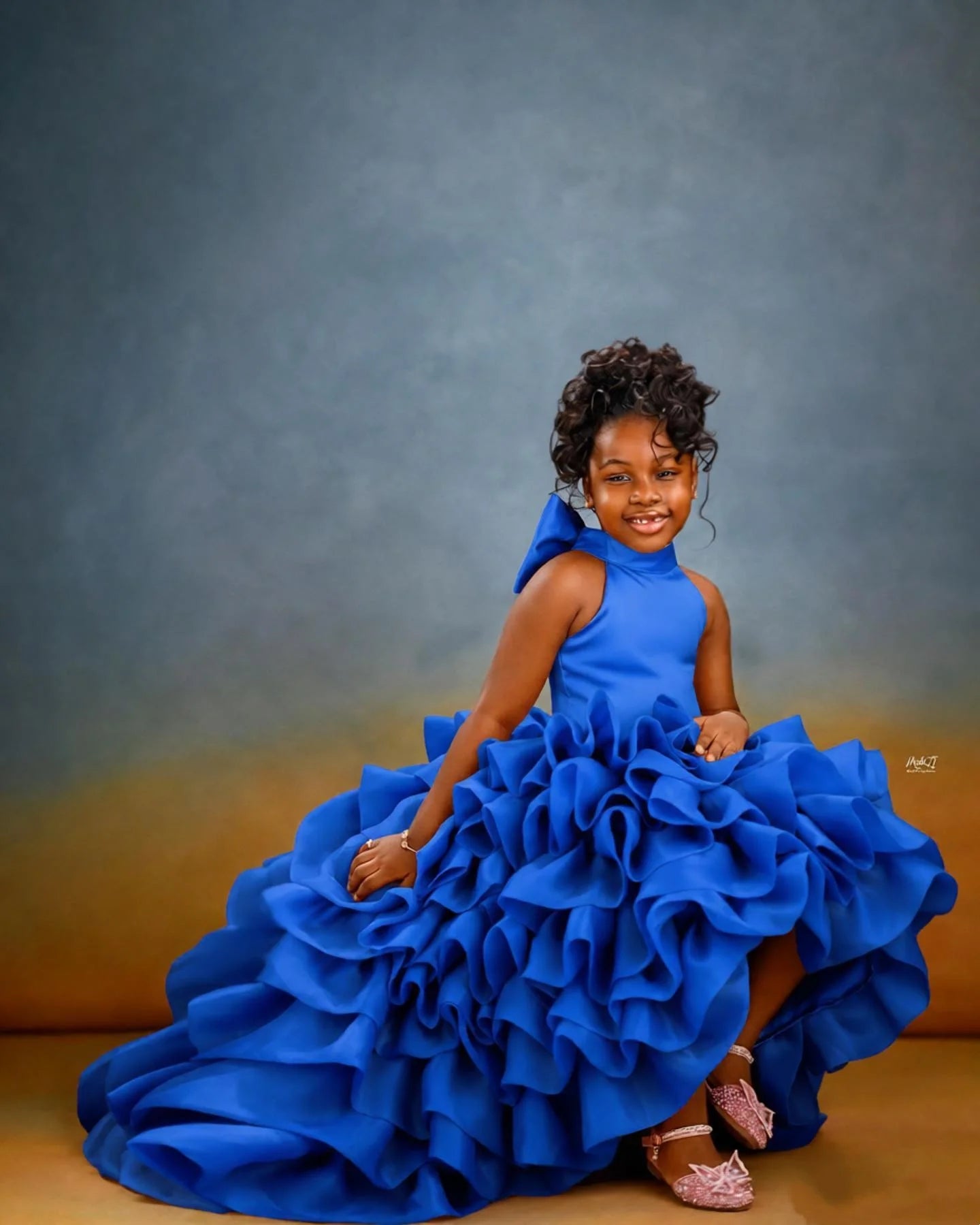 Pink High Low Flower Girl Dresses For Wedding Toddler Ruffles Birthday Party Photo Shoot Ball Gown Customized