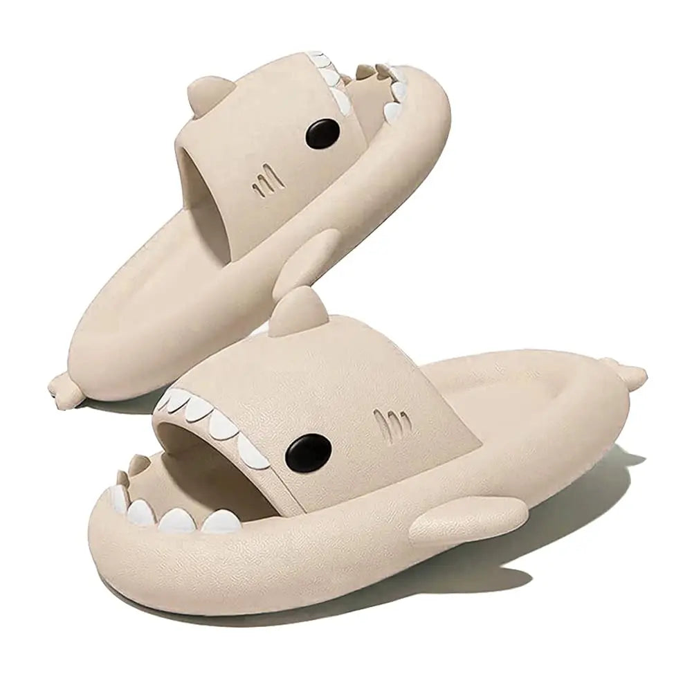 Cute Kidmi Shark Cloud slippers by SHOWLU FASHION STORE, EVA beach slides for adults, featuring shark design and cloud pattern.