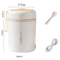 Portable 600ML USB electric lunch box by Showlu Fashion Store, stainless steel food warmer for milk, drinks, and meals.