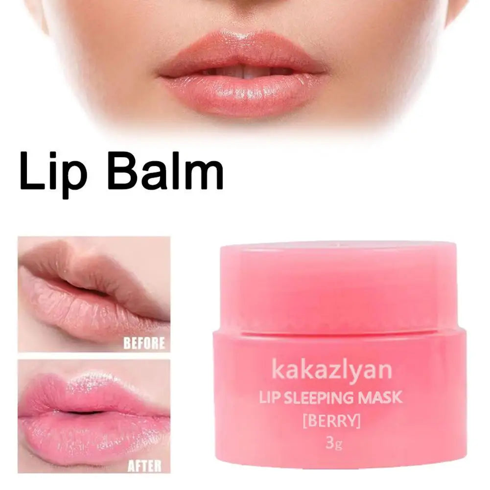 Showlu Smart General Jelly Lip Mask in a clear jar, showcasing its glossy, hydrating formula for smooth, moisturized lips.