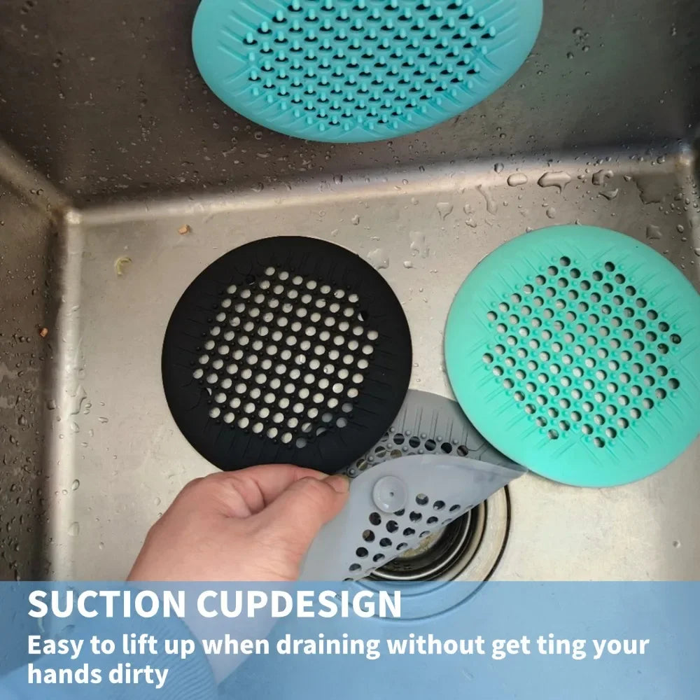 Showlu Smart General silicone drain cover with flexible design and small holes for effective water flow and debris prevention.