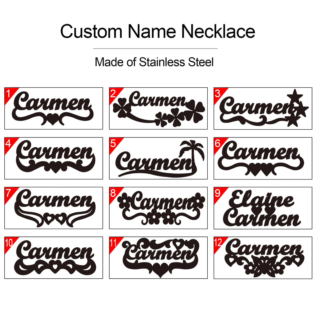 Personalized stainless steel gold choker necklace with custom name, stylish jewelry by Showlu Fashion Store