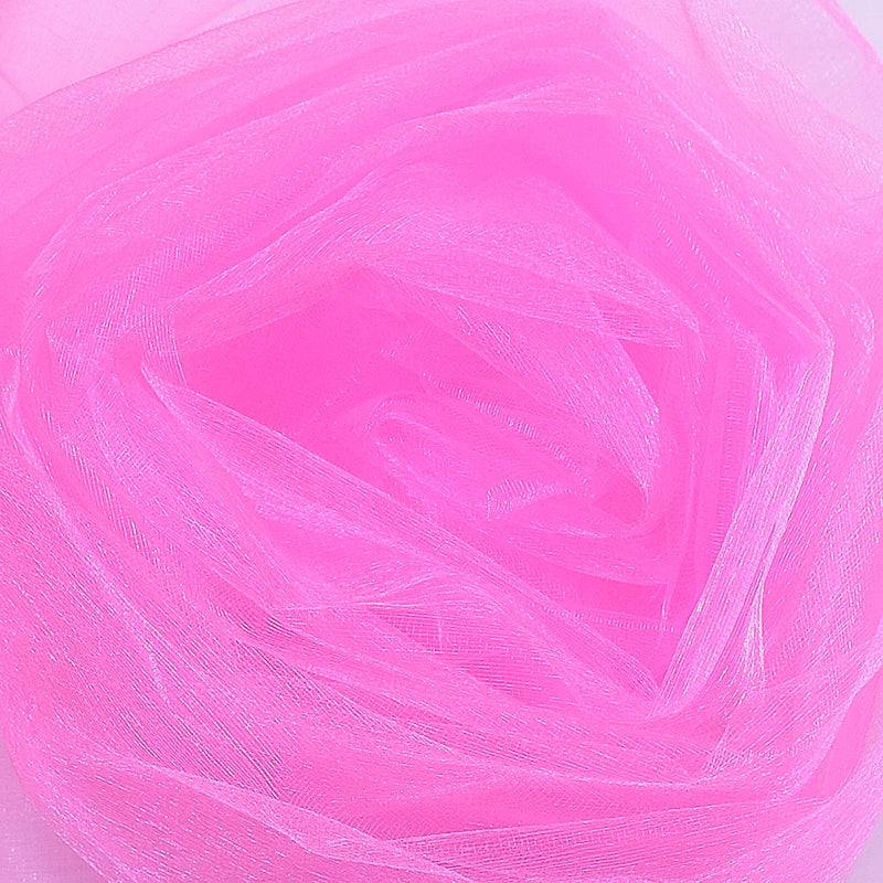 Wedding organza roll with sheer crystal tulle fabric for wedding arches, party backdrops, and baby shower decorations.
