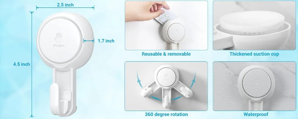 Wall mounted storage hooks by Showlu Smart General, metal hooks for organizing keys, tools, or accessories on a wall.