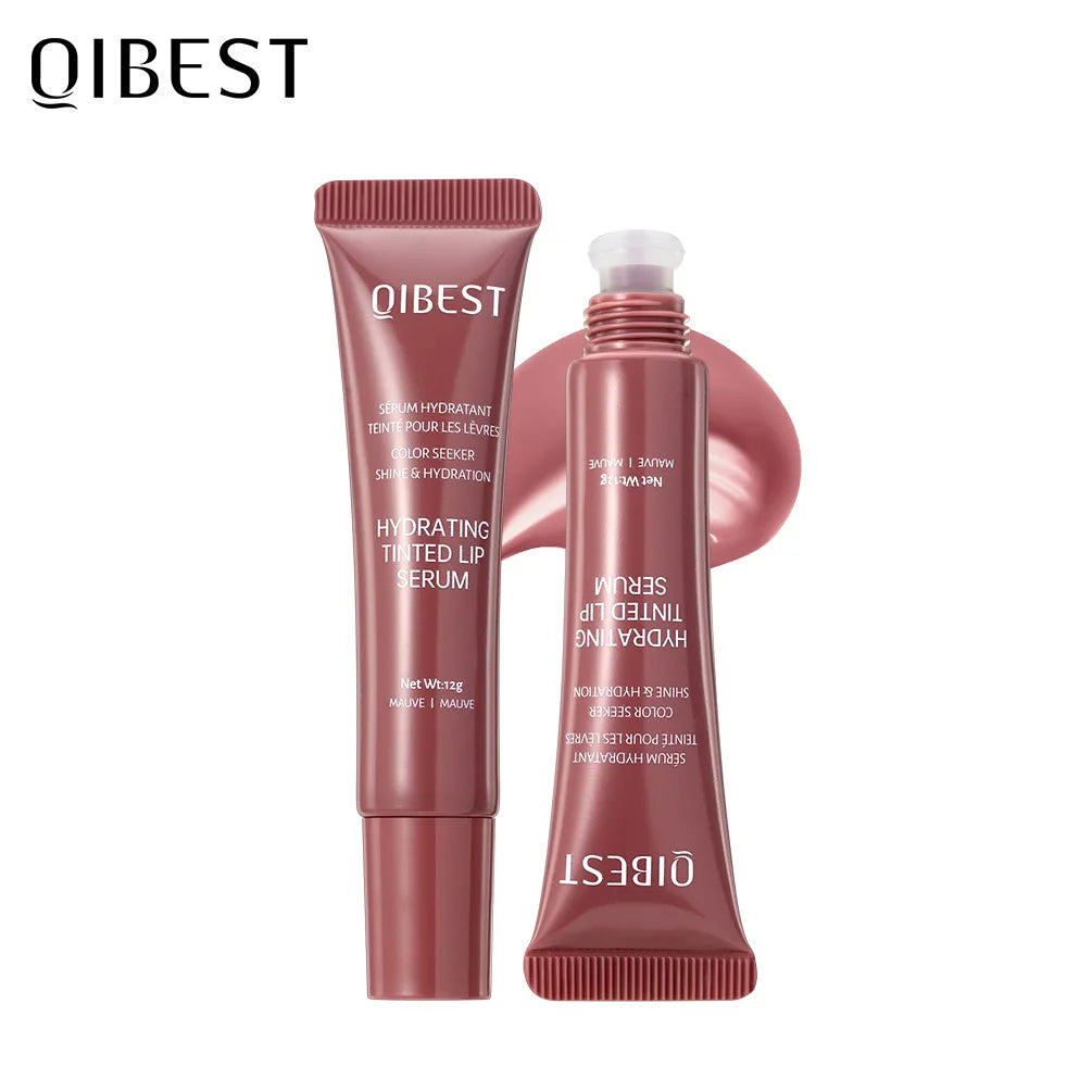 SHOWLU FASHION STORE QiBest Clear Water Gloss Glass Lip Gloss with moisturizing mirror lip tint, showcasing glossy, transparent finish