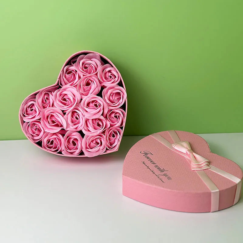 Red rose love gift box from Showlu Fashion Store, perfect for special occasions like anniversaries and Valentine's Day.