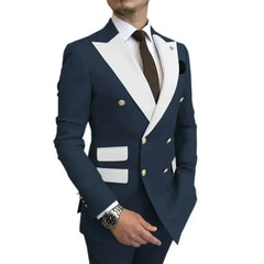 2 Pieces Blazer and Pants Set，Elegant Man Suit，double-breasted，for  Wedding Dresses，stage Costume，Groomsmen SHOWLU FASHION STORE