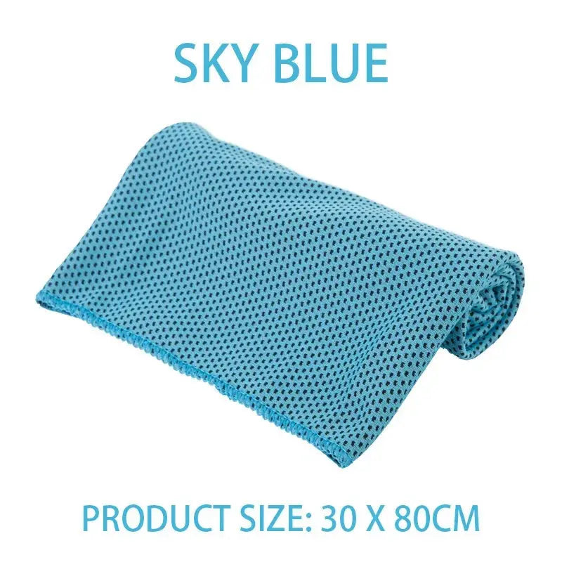 Super soft microfiber sports towel from Stone's Store, quick-drying, super absorbent, lightweight ideal for gym, swimming, yoga, and beach.