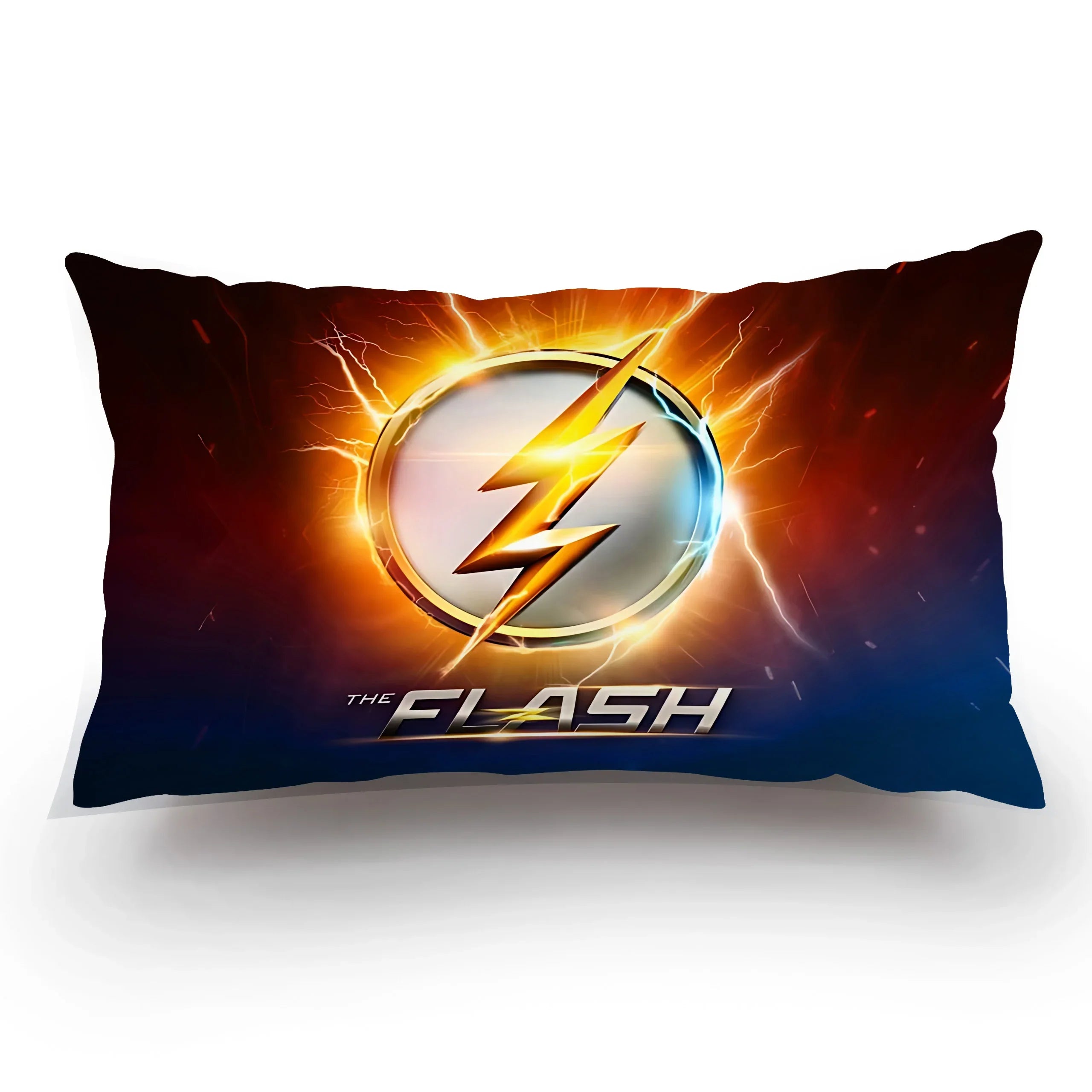 Marvel The Flash plush pillow cover with double-sided cartoon design, soft and vibrant cushion case for fans.