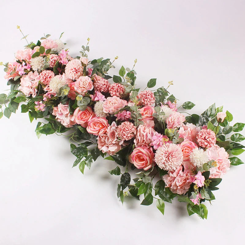 Artificial silk peony and rose flower wall decoration arrangement for wedding backdrop, 50/100cm DIY floral decor by Showlu Fashion Store