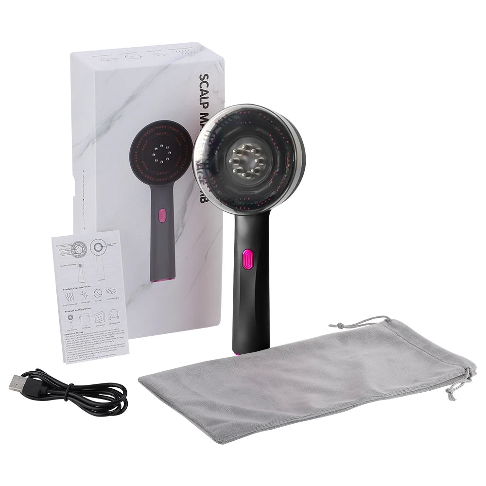 Showlu Smart General red light scalp massager hair growth comb with ergonomic handle and LED light therapy for scalp stimulation.