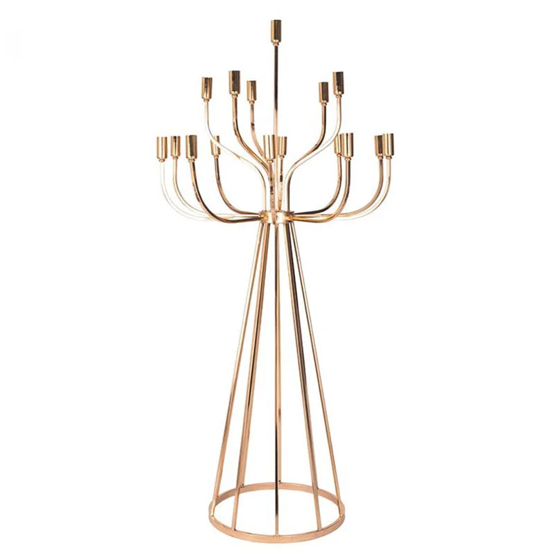 Metal Acrylic Candelabras 120 CM Height 13 Heads Candle Holders Luxury Wedding Table Centerpiece Candlesticks Home Decoration