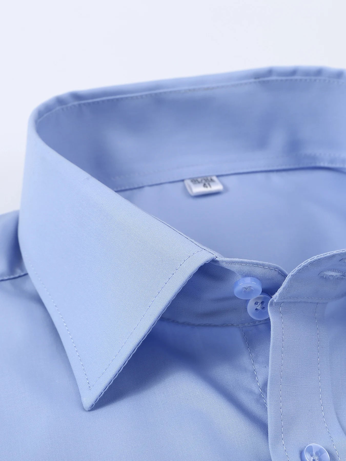 Men's slim fit long sleeve solid color shirt with French cufflinks, ideal for business formal attire, by Showlu Fashion Store