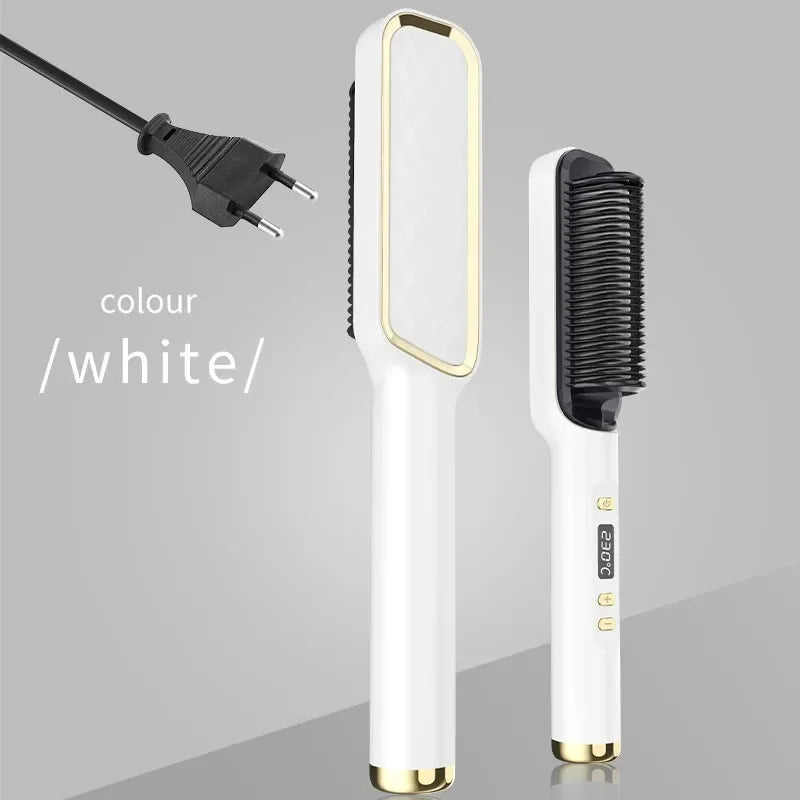 Showlu Smart General electric hair straightener comb with fast 220°C heat, sleek design and ceramic plates for smooth styling.