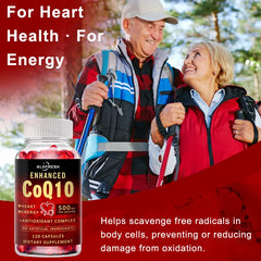 COQ10 Capsules For Improve Heart Brain Nerve Cell Mitochondria Sperm Motility Egg Quality Relieve fatigue Lower Blood Pressure