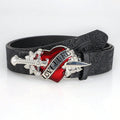 Retro men's bohemian style belt from Showlu Fashion Store, personalized punk rock Y2K belt for jeans, dresses, and casual wear.
