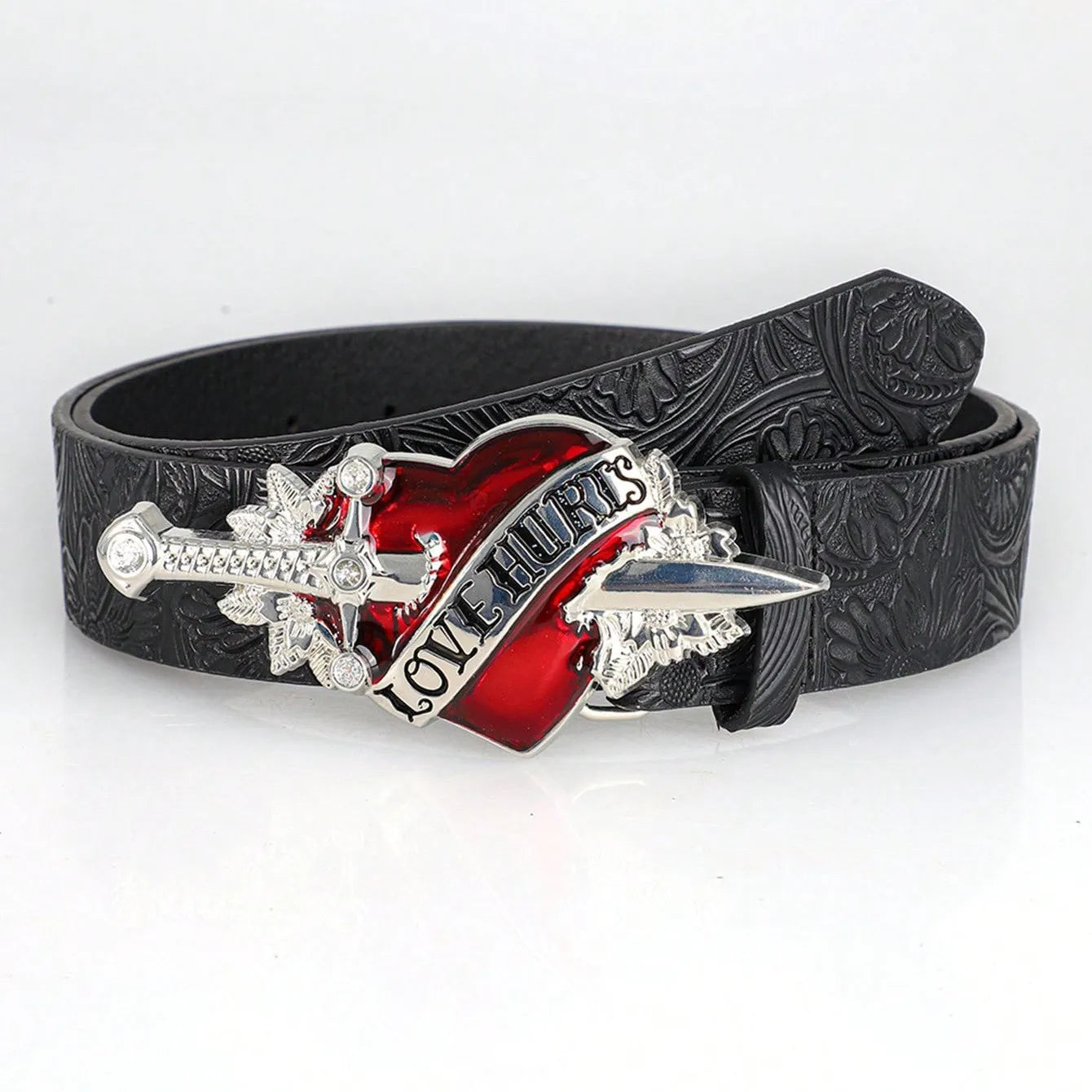 Retro men's bohemian style belt from Showlu Fashion Store, personalized punk rock Y2K belt for jeans, dresses, and casual wear.