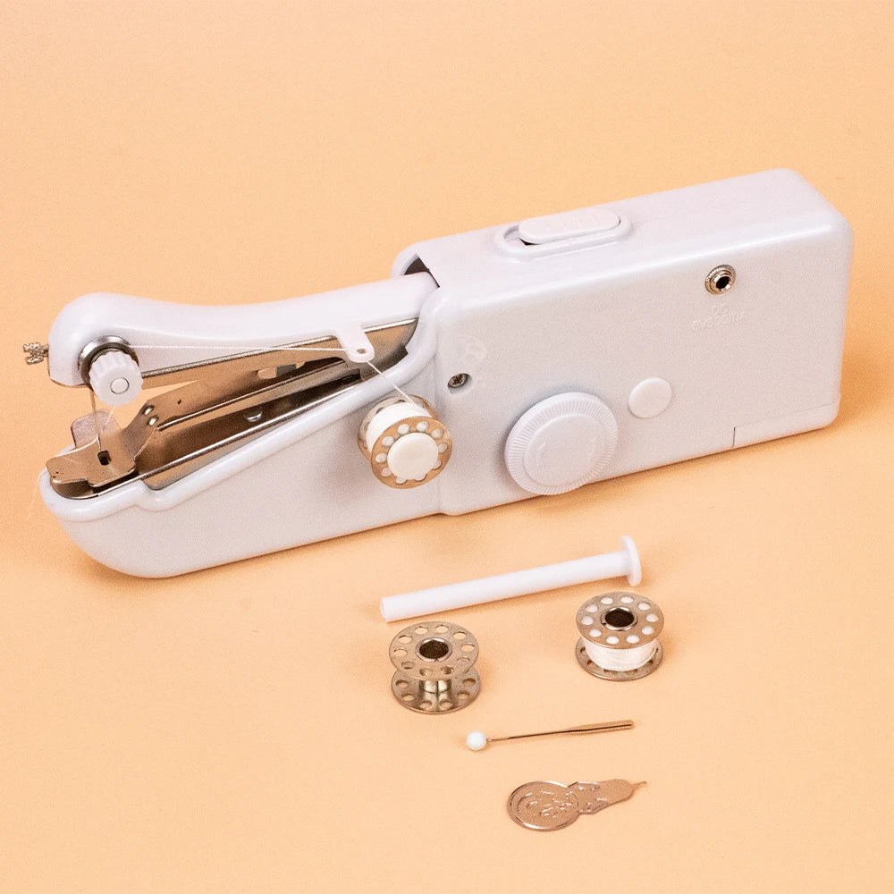 Showlu Smart General mini handheld sewing machine with compact design and ergonomic handle, suitable for quick sewing repairs.