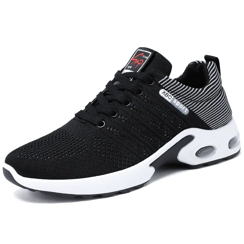 Men's breathable air mesh running shoes by SHOWLU FASHION STORE, lightweight casual sports footwear with a sleek design.
