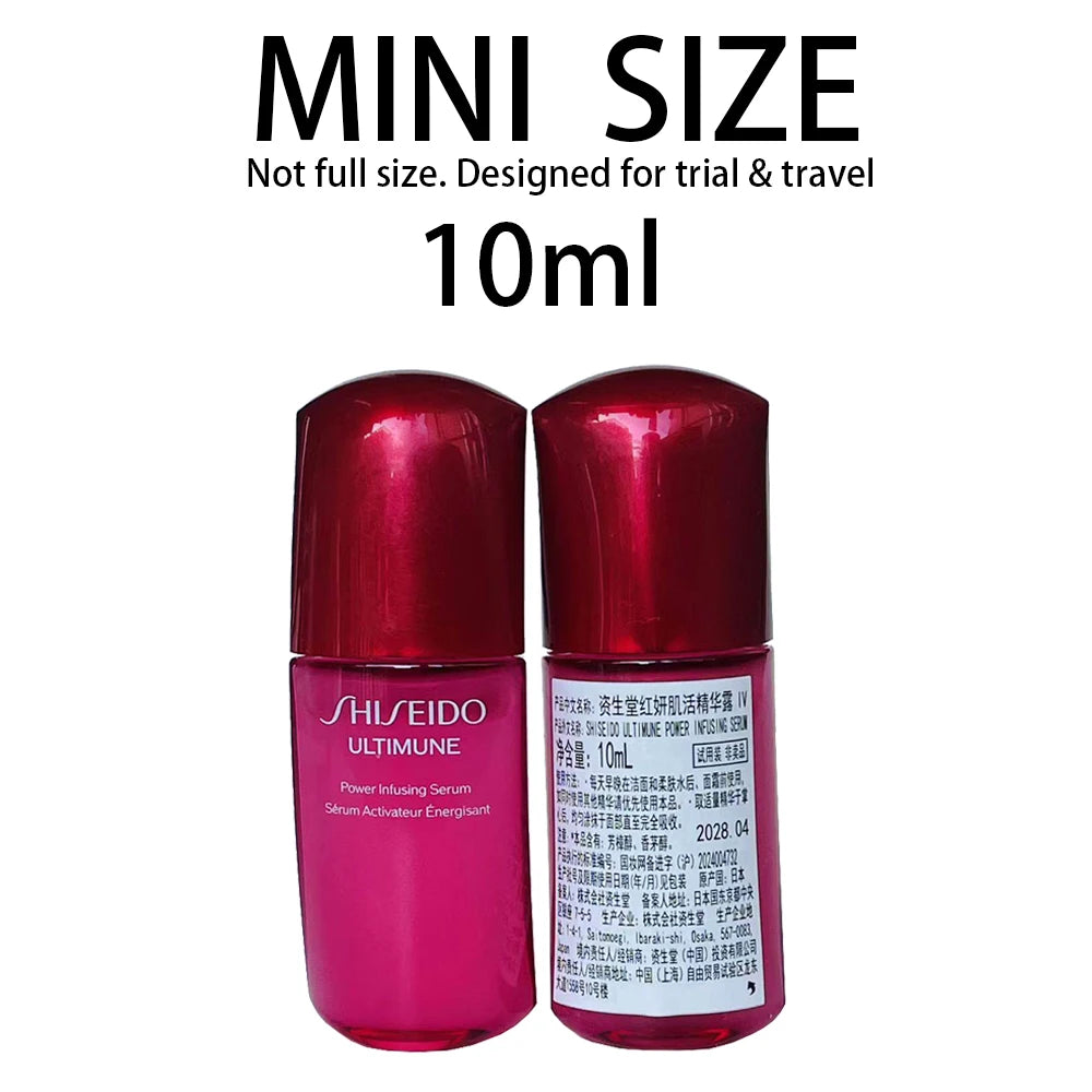 Shiseido Ultimune Power Infusing Concentrate IV face serum in a bottle, designed to strengthen skin barrier, hydrate, and repair dull skin