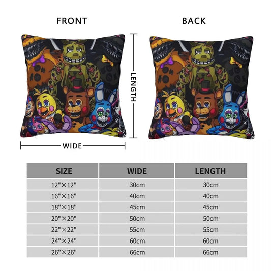 Five N Ights At Freddy's FNAF Square Pillowcase Pillow Cover Cushion Zip Decorative Comfort Throw Pillow For Home Sofa