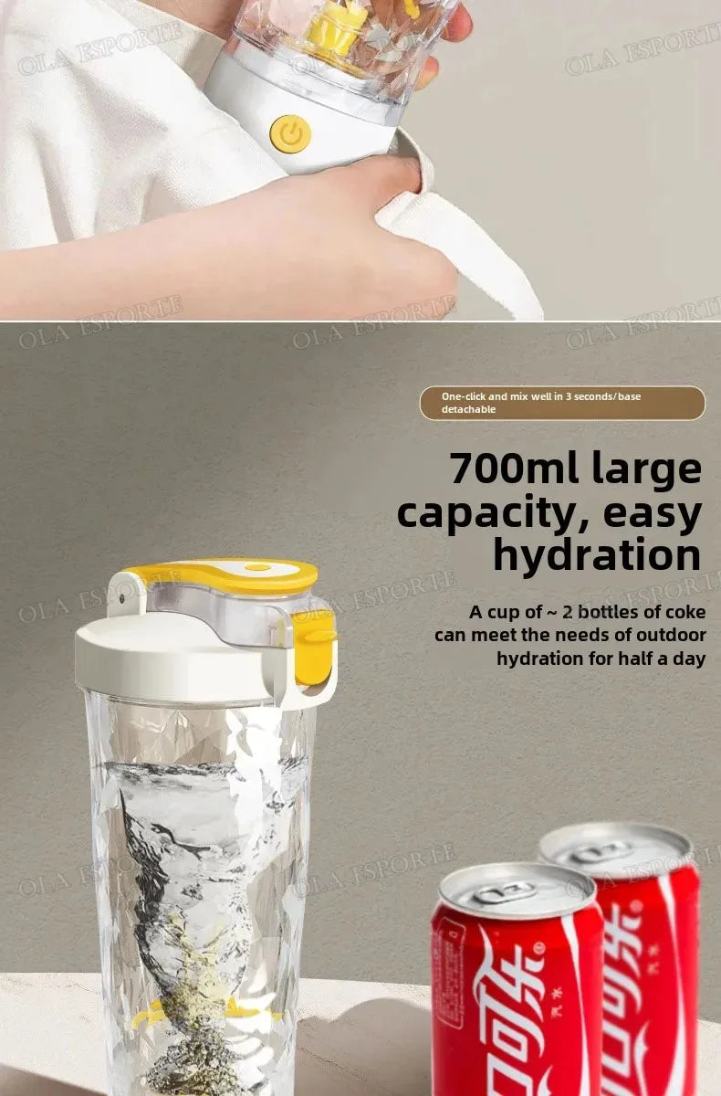 Showlu Smart General portable USB electric protein shake blender cup with blending blades and compact design.