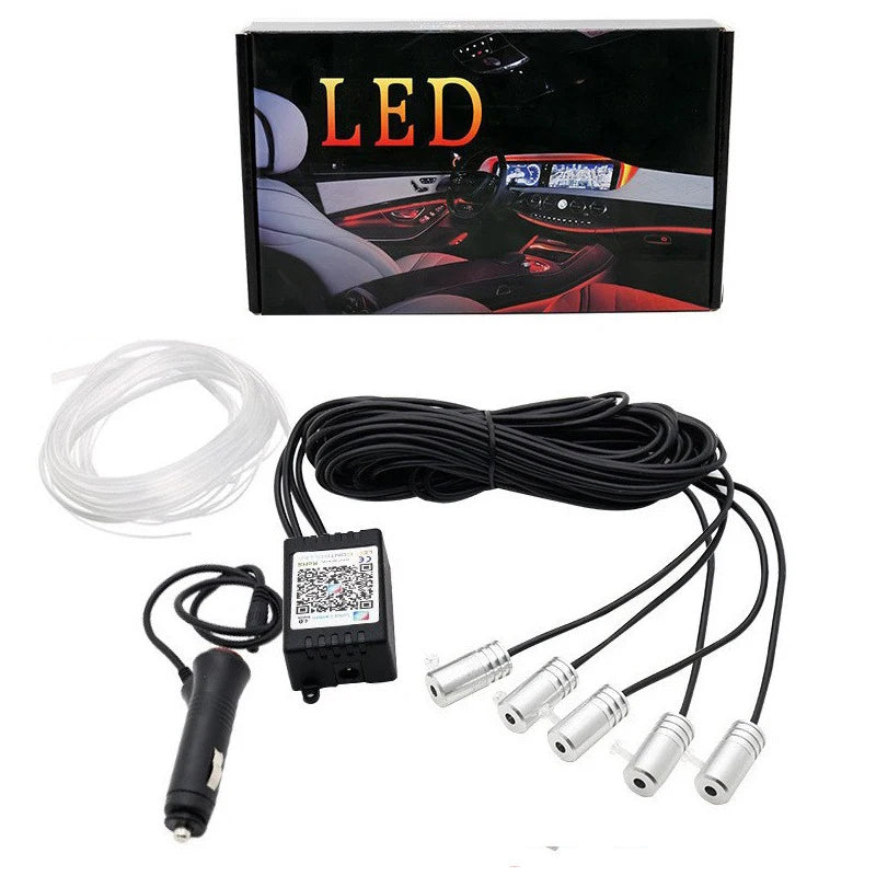 Showlu Smart General RGB ambient light strip for car interior with app control and music sync, 12V flexible LED strip.