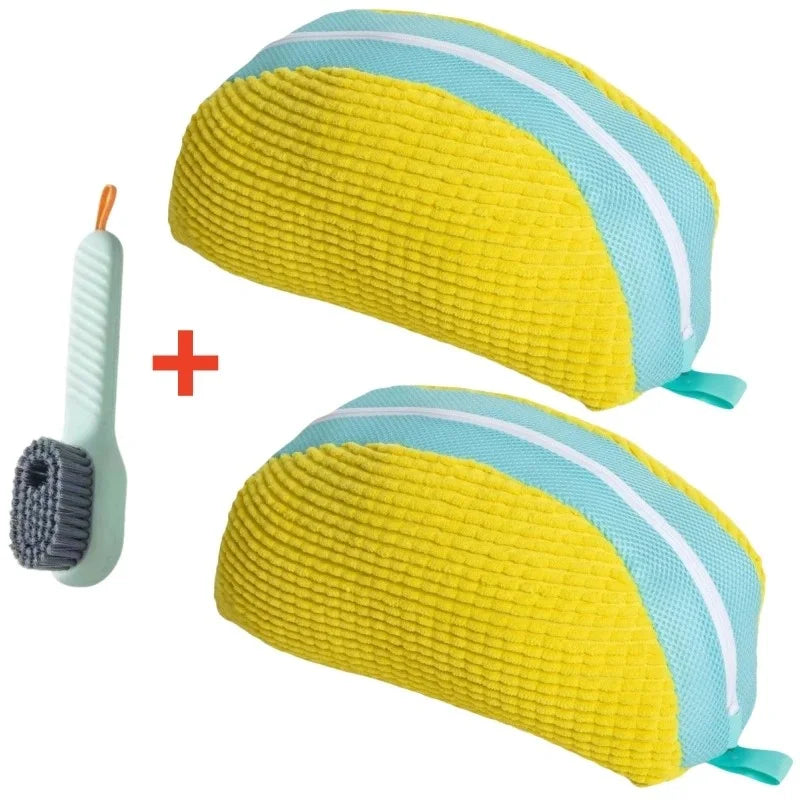 Showlu Smart General portable shoe cleaner brush with soft bristles for easy cleaning of shoes and footwear.