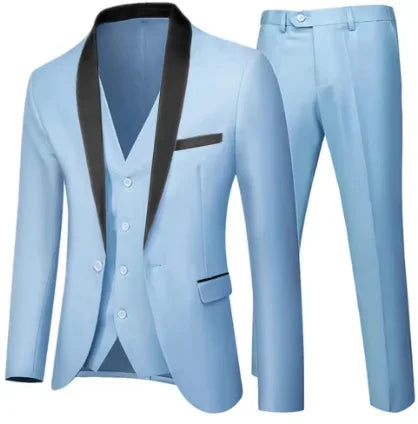 Luxury white retro carving party dress tuxedo suit for men, slim fit wedding and prom three-piece tuxedo by Showlu Fashion Store.