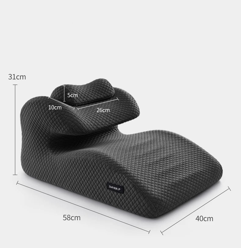 Memory foam butt cushion by Showlu Fashion Store, designed for prone position lying on bed with ergonomic support.