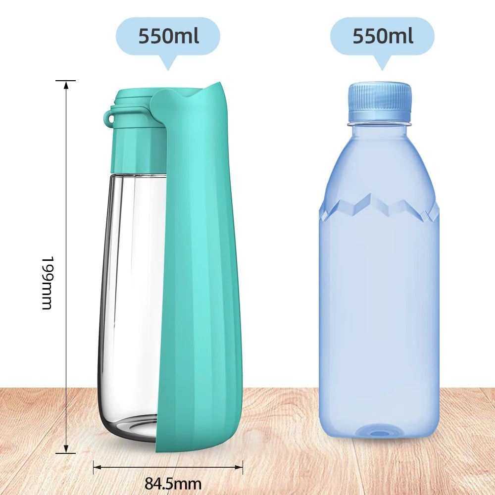 Holapet portable dog water bottle with foldable outdoor pet drinking bowl, compact and convenient for on-the-go hydration.