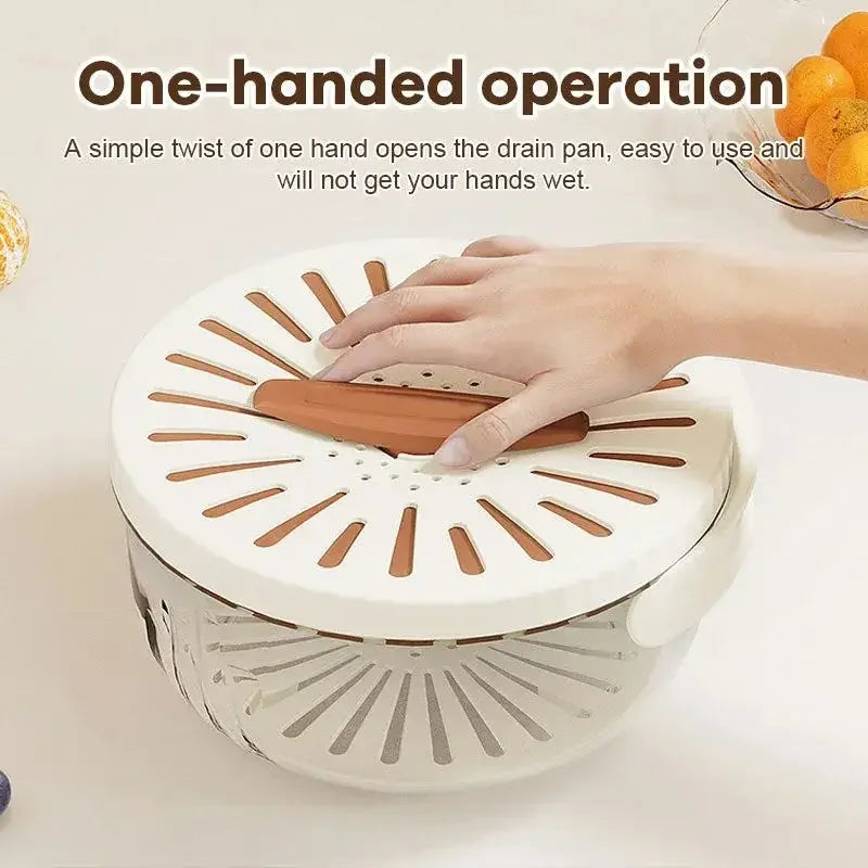Showlu folding fruit drain basket and vegetable dehydrator storage box, lightweight and collapsible for fresh produce handling