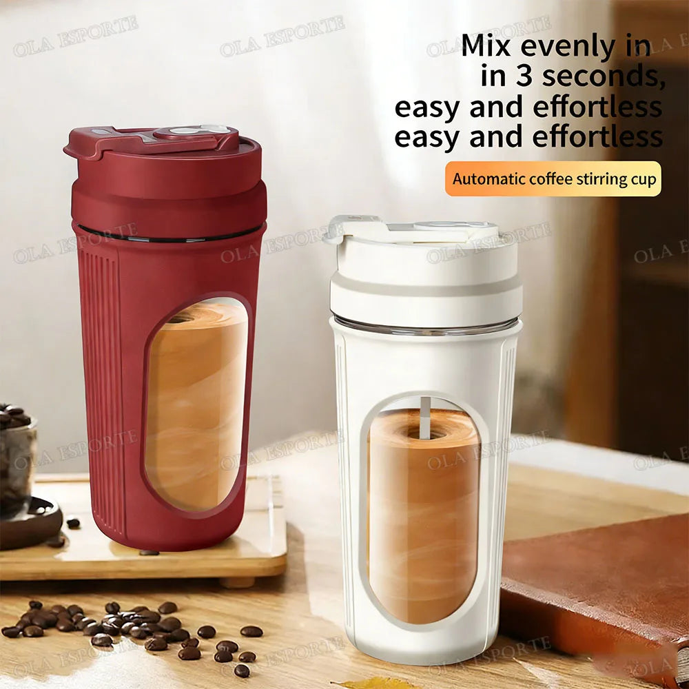 Portable USB Electric Automatic Mixing Cup Coffee Milk Stirrer 450ml Rechargeable New In Self-Stirring Shaker Cup Outdoor Sports