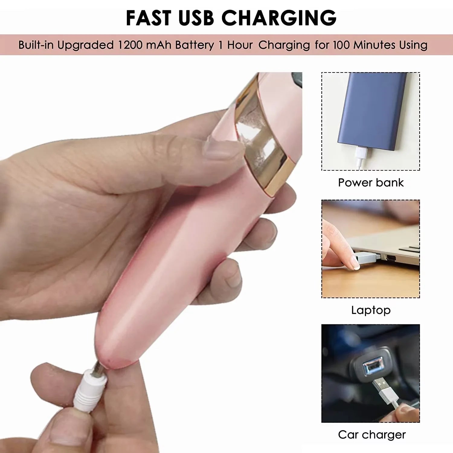 Showlu Smart Rechargeable Electric Foot Callus Remover tool with rotating abrasive head for smoothing hard skin on feet.