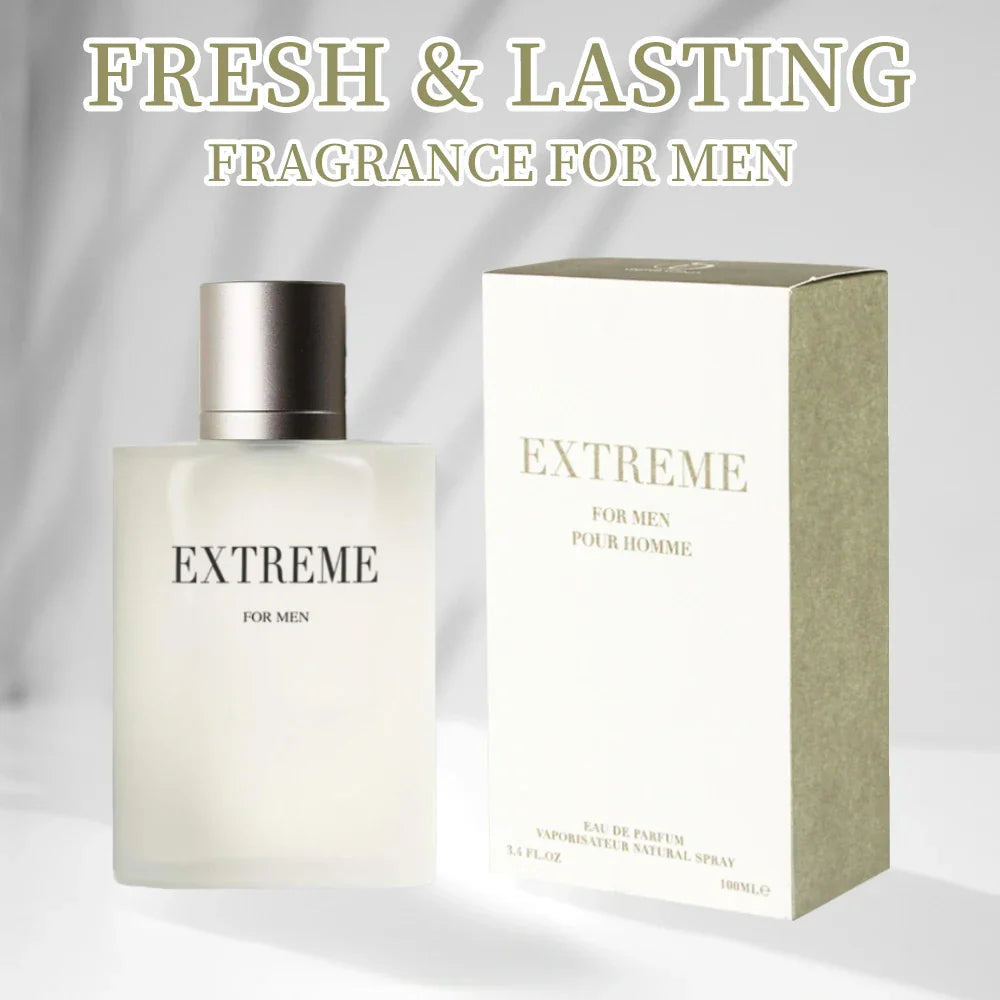 SHOWLU EXTREME Eau de Parfum for Men, 3.4 oz, featuring sleek bottle and stylish design, long-lasting fragrance for men