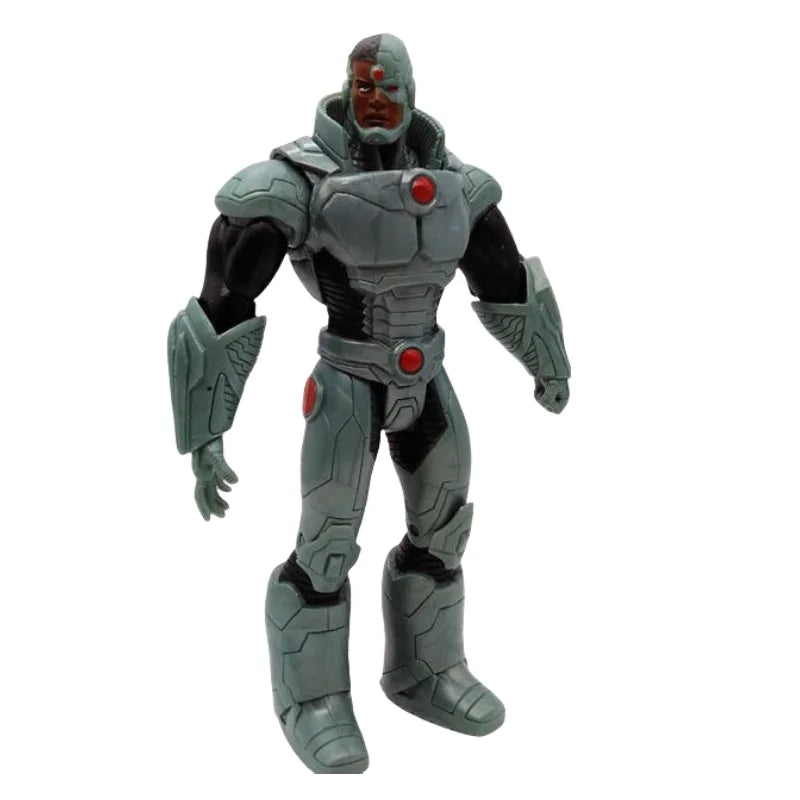 Justice League action figure by Bandai, 18cm movable PVC DC character toy with detailed superhero design.