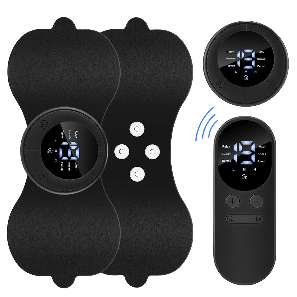 Showlu Fashion Store LZJV Electric EMS Muscle Stimulator USB rechargeable body massager with control panel and adjustable settings