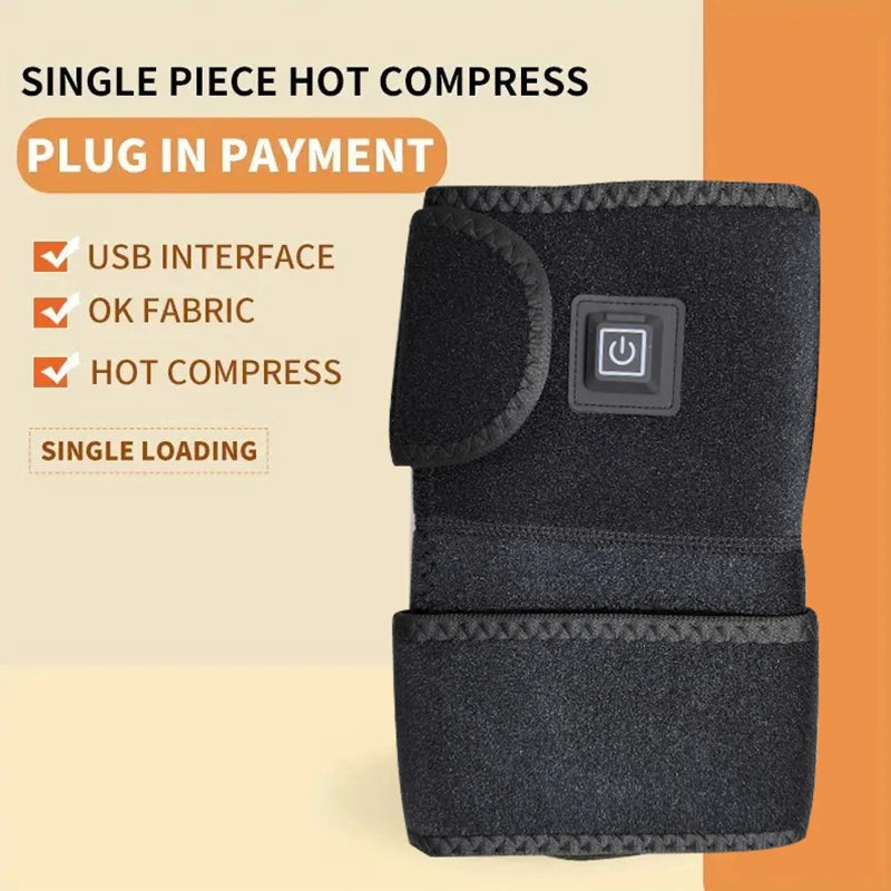 Showlu Smart USB heated knee brace with adjustable levels, electric support pad for warm therapy and pain relief.