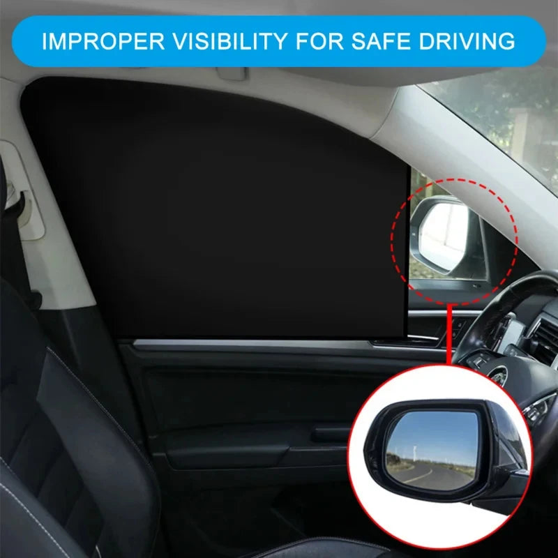Magnetic car sunshade by Showlu Smart General, featuring a sleek design and easy installation for vehicle sun protection.